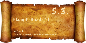 Stumpf Buzád névjegykártya